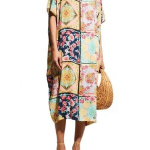 Floral Patchwork Midi Dress